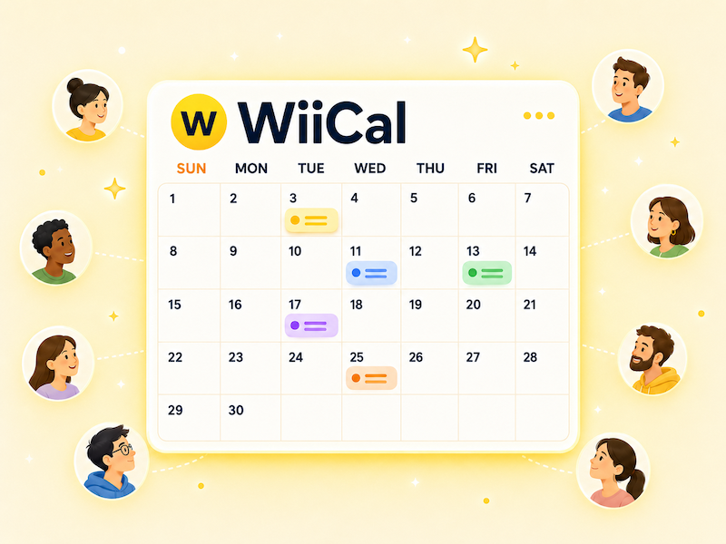 Wiicalのカレンダー共有イメージ