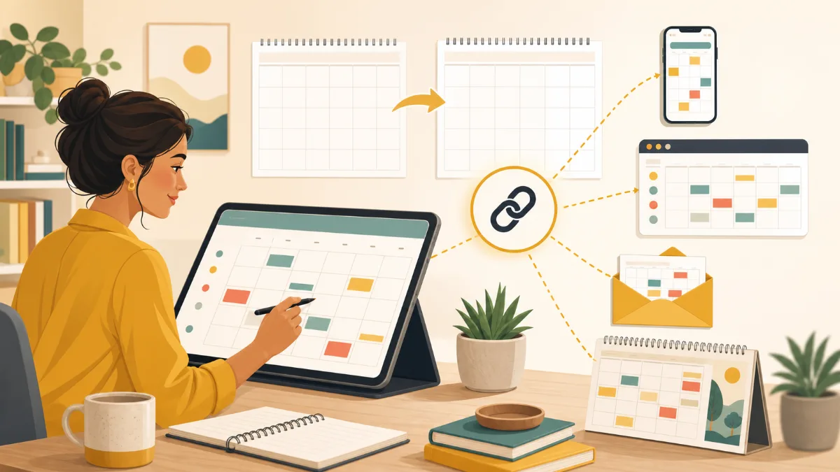 How to Share a Monthly Event Schedule With One Link