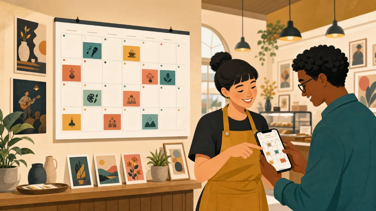 Small business event calendar thumbnail